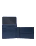 Piquadro FXP men's leather wallet, blue