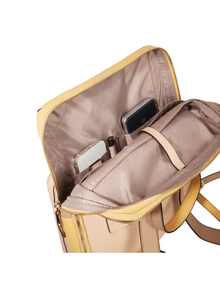 Piquadro Circle large women's computer backpack, light green