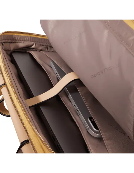 Piquadro Circle großer Computer-Rucksack fur Frauen, hellgrün