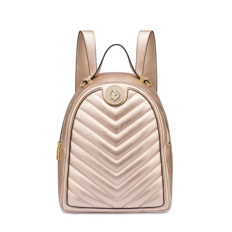 Pollini women's backpack, rose gold