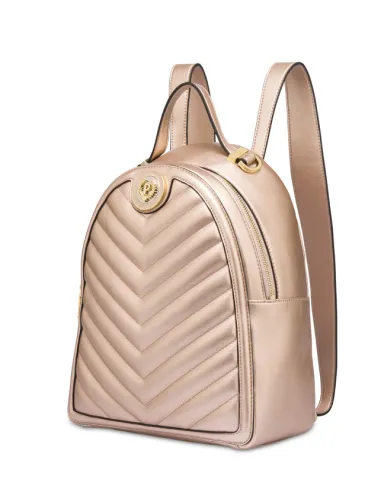 Zaino trapuntato Pollini, rose gold