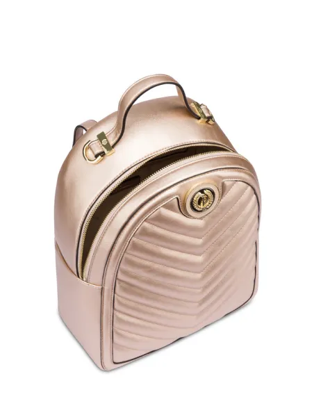 Pollini women's backpack, rose gold