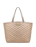 Pollini quilted shopping bag, rose gold