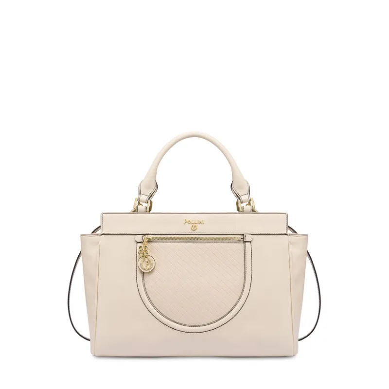 Pollini Damen-Handtasche, elfenbein