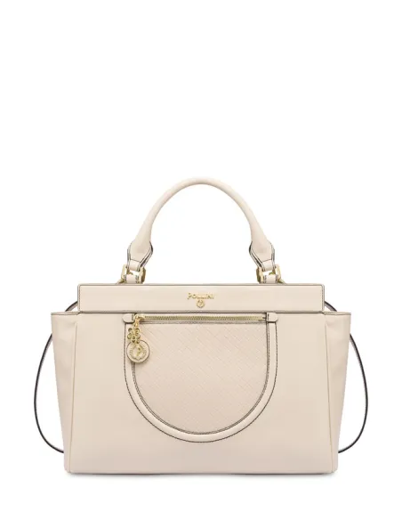 Pollini Damen-Handtasche, elfenbein
