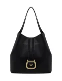 Pollini shopping bag with magnetic closure, black