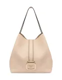 Pollini shopping bag with magnetic closure, beige