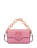 Pollini handbag with chain handle, pink