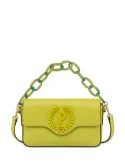 Pollini handbag with chain handle, lime