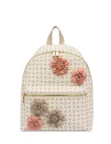 Pollini heritage Flowers women's backpack, ivory-ice