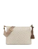 Pollini Shoulder bag with zipped opening ivory-brown