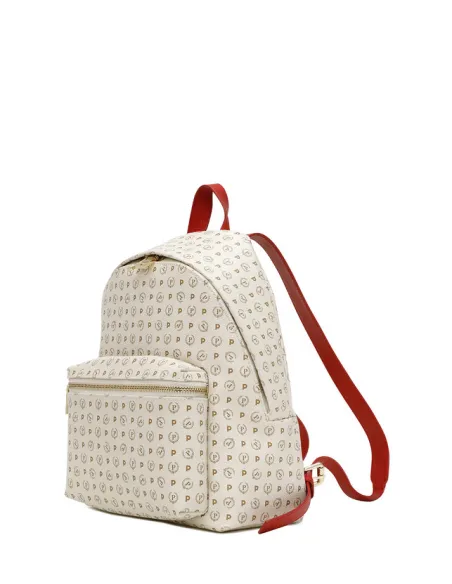 Pollini Heritage Damenrucksack elfenbein-rot