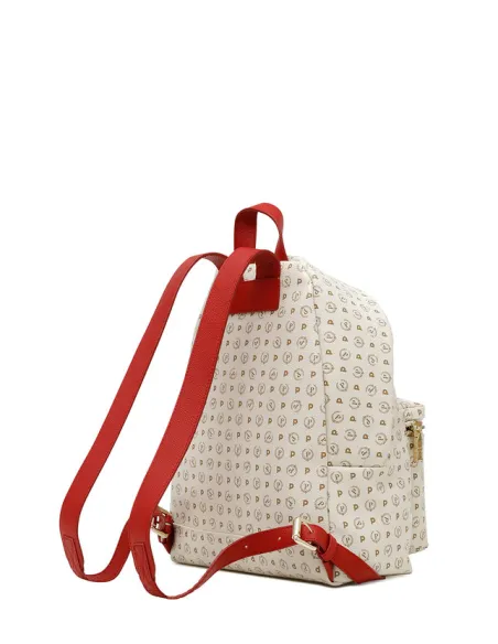Pollini Heritage Damenrucksack elfenbein-rot