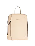Piquadro Circle women's leather laptop backpack, light yellow