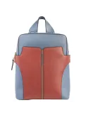 Piquadro Ray Women's laptop and iPad Pro 12,9" backpack, light blue-brown