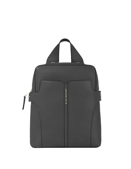 Piquadro Ray leather women's IPad backpack, black