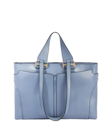 Piquadro Ray Women's laptop bag with iPad®Pro 12,9" compartment, light blue