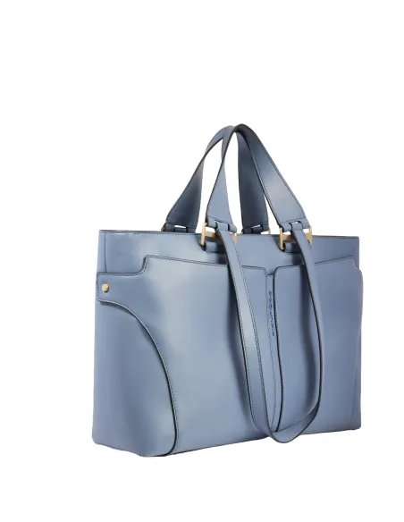 Borsa donna Porta computer da 15 Piquadro Ray, azzurra