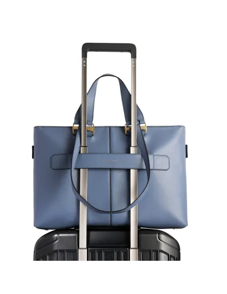 Piquadro Ray Women's laptop bag with iPad®Pro 12,9" compartment, light blue