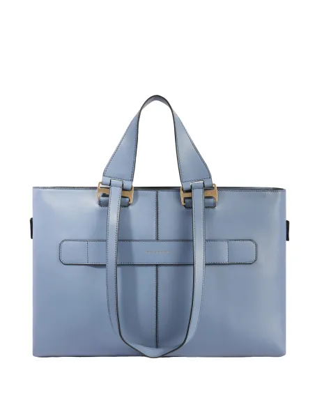 Piquadro Ray Women's laptop bag with iPad®Pro 12,9" compartment, light blue