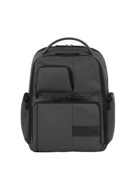 Piquadro Wollem Erweiterbarer, Laptop und iPad®Pro 12,9" Rucksack mit USB-Ports, grau
