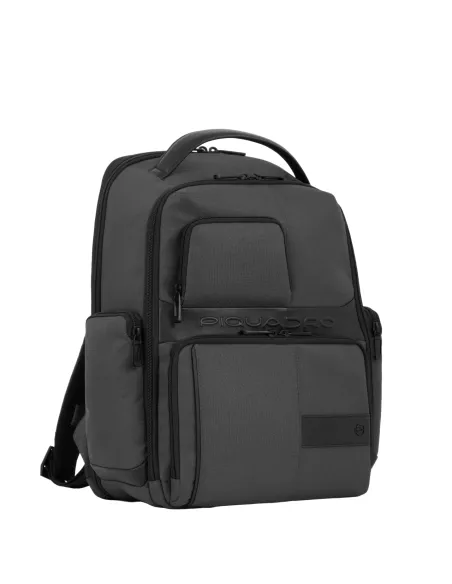Piquadro Wollem Expandable, laptop and iPad®Pro 12,9" backpack with USB ports, grey