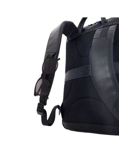 Piquadro B2 Revamp 15.6" computer leather backpack, blue
