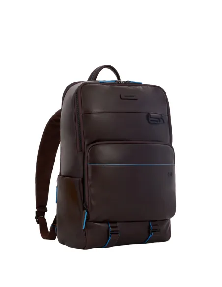Piquadro B2 Revamp 15,6" Computer-Rucksack aus Leder, dunkelbraun