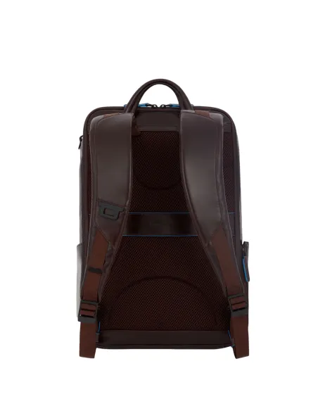 Piquadro B2 Revamp 15.6" computer leather backpack, dark brown