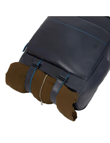 Piquadro B2 Revamp 15,6" Computer-Rucksack aus Leder, dunkelbraun