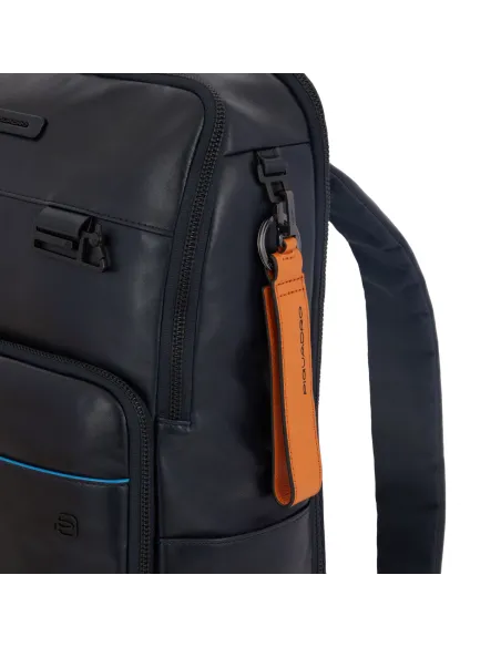 Piquadro B2 Revamp 15.6" computer leather backpack, black