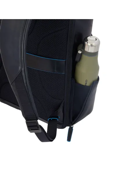 Zaino fast-check per computer e iPad® Piquadro Blue square Revamp, nero