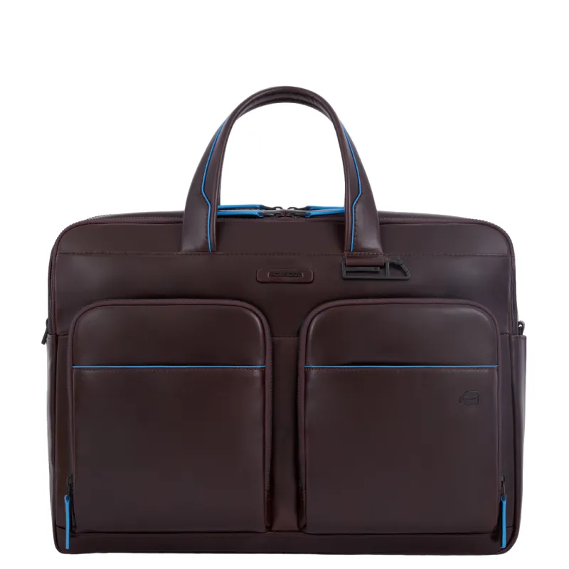 Piquadro Blue Square Revamp laptop briefcase with two...