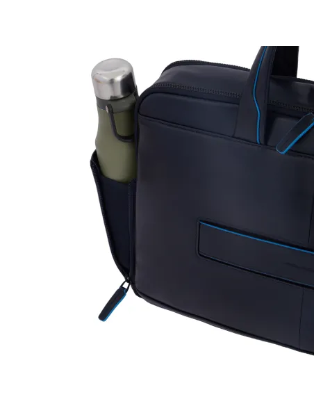 Cartella 2 manici in pelle PC da 15,6 e Ipad 12,9 Piquadro Blue Square Revamp, mogano