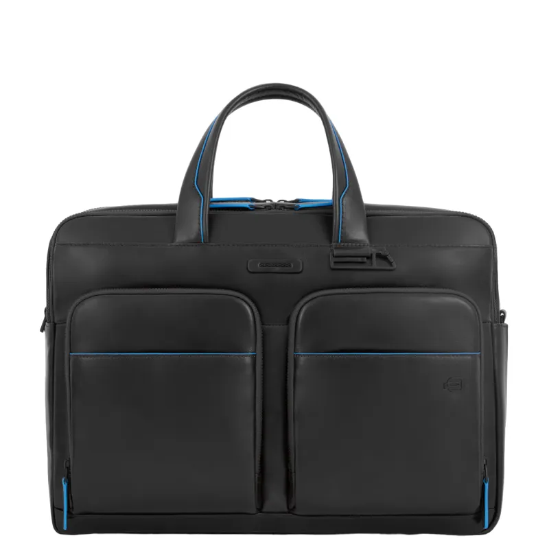 Piquadro Blue Square Revamp laptop briefcase with two...