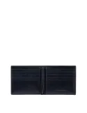 Piquadro Blue Square Revamp leather cash holder, blue