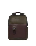Piquadro Harper laptop backpack, green-brown