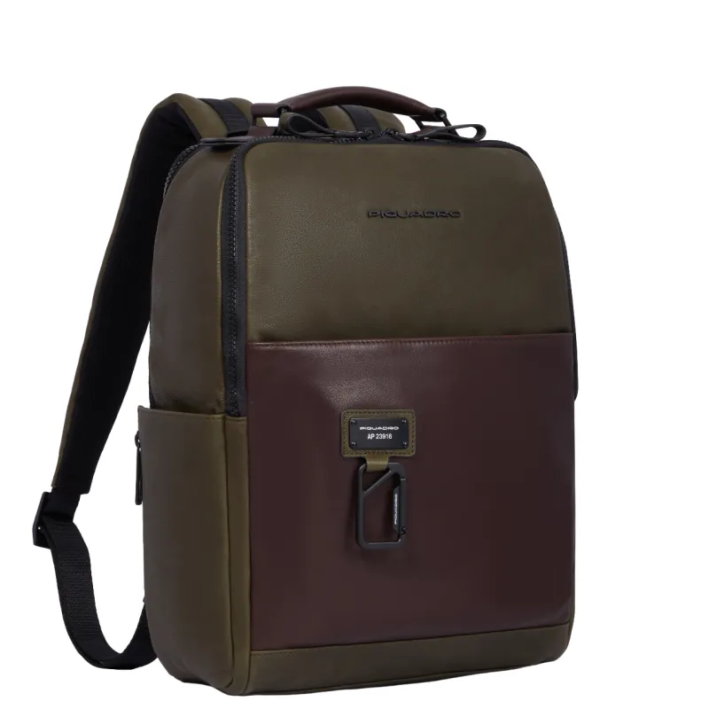 Piquadro Harper Laptop-Rucksack, grün-braun 2