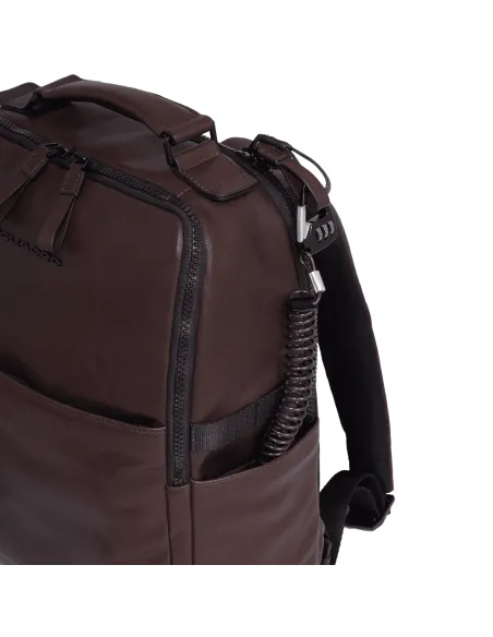 Piquadro Harper laptop backpack, green-brown
