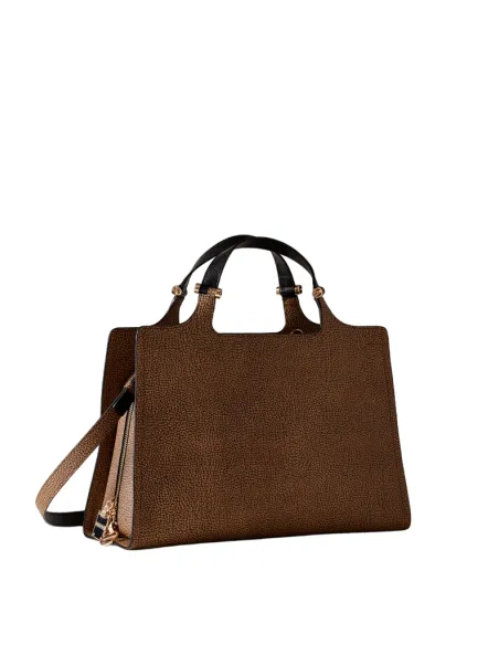 Borsa due manici Borbonese, OP Naturale-Nero