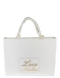 Love Moschino shopping bag with two handles, ivory