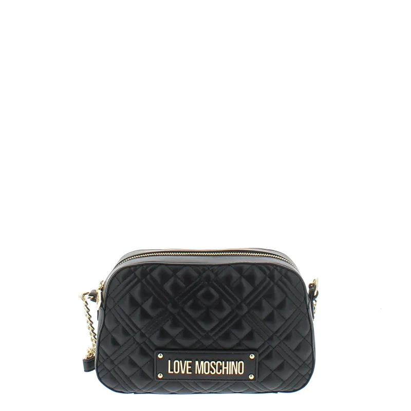 Love Moschino gesteppte Damen-Umhängetasche, schwarz