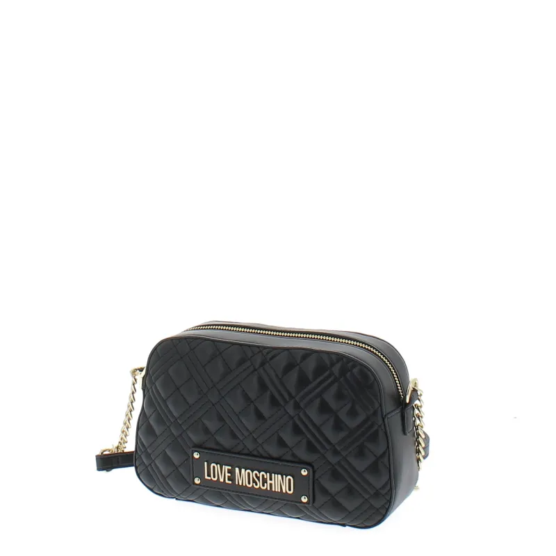 Love Moschino women's quilted cross-body bag, black 2