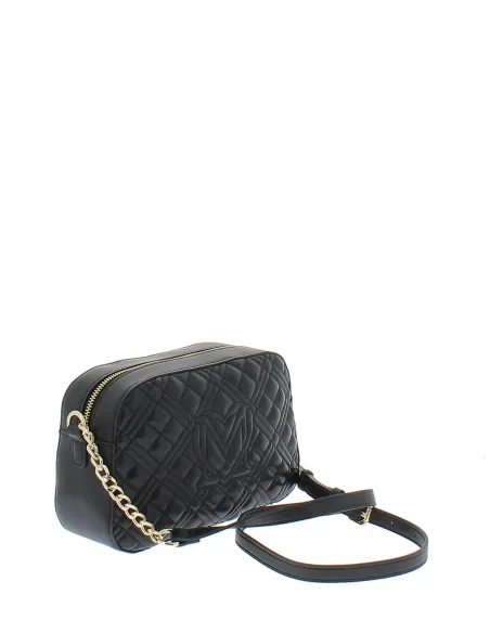 Borsa a tracolla trapuntata Love Moschino, nera