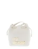 Love Moschino small bucket bag, ivory