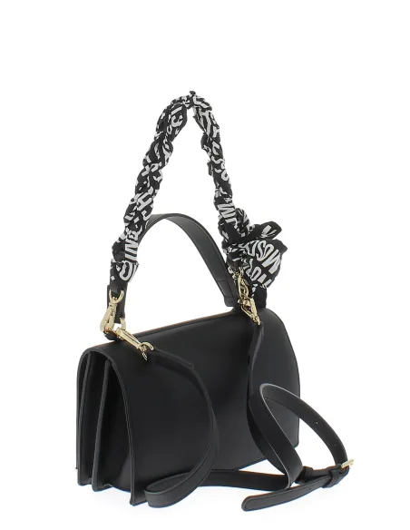 Love Moschino Damentasche mit Foulard-Griff, schwarz
