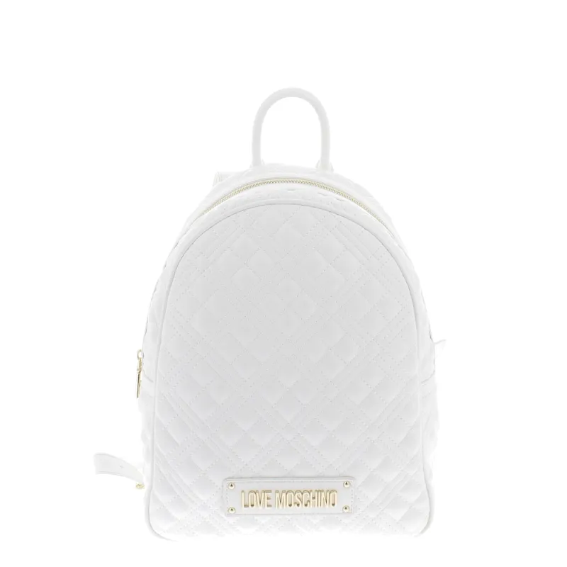 Love Moschino Gesteppter Damen-Rucksack, weiß