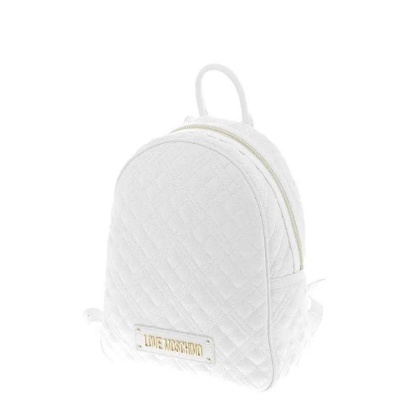 Love Moschino Gesteppter Damen-Rucksack, weiß 2