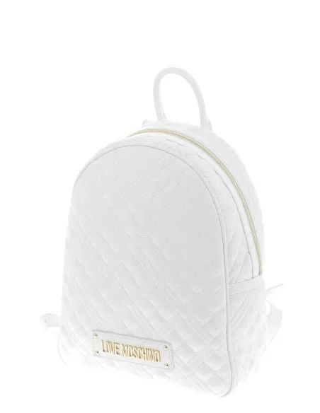 Love Moschino quilted women's backpack, white