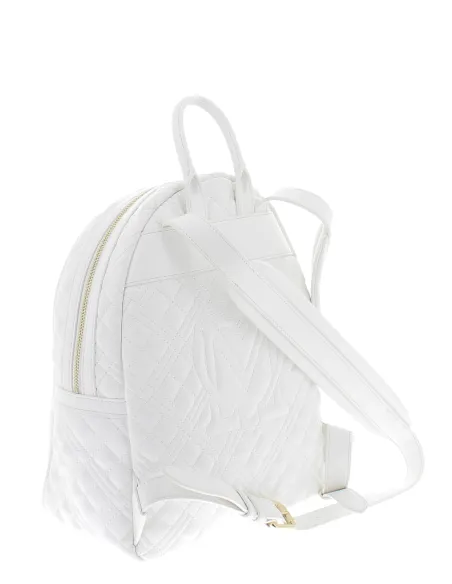 Love Moschino Gesteppter Damen-Rucksack, weiß